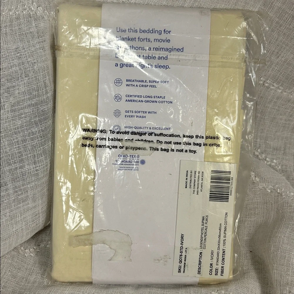 NWT The Company Store standard pillowcase